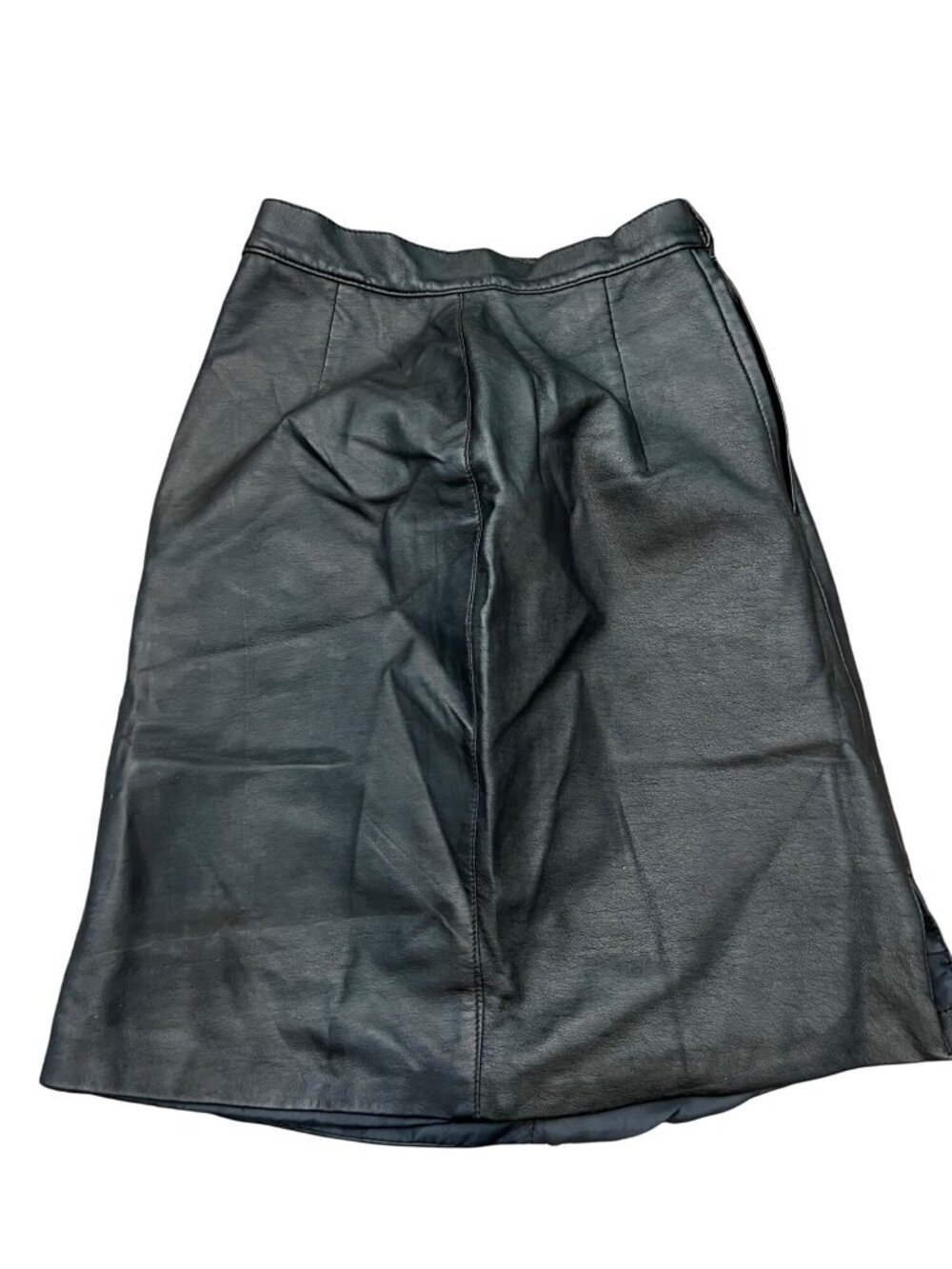 Neutral Zone Black Faux Leather Pencil Skirt 7/8 With Side Zipper